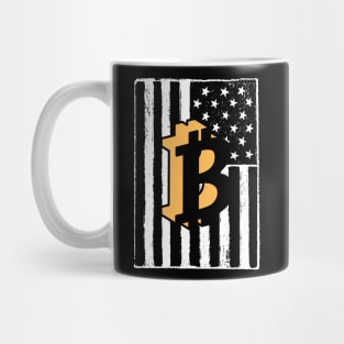 Bitcoin American Flag Mug